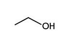 Estructura química del alcohol etílico usado en cosmética
